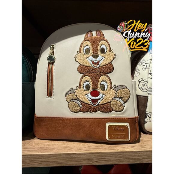 Loungefly Handbags - Loungefly Disney Chip & Dale Chenille Patch Mini Backpack